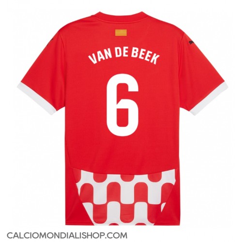 Maglie da calcio Girona Donny van de Beek #6 Prima Maglia 2024-25 Manica Corta